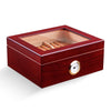 Large Capacity 50 pcs Cigar Box High-quality Cedar Wood Humidor Cigar Cabinet with Hygrometer & Humidifier Wood Box