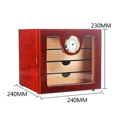 Rosewood Grain Small Four-layer Piano Painted Cigar Humidifier Box