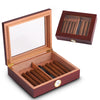 Black Red Cedar Wooden Cigar Box (30pcs cigar) Humidor Cabinet Storage Box with Hygrometer