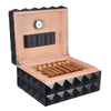 Black Glossy Piano Finish Cedar Wood Cigar Humidor