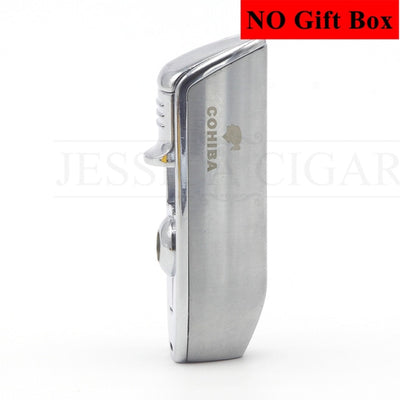 Windproof Mini Pocket Cigar Lighter 3 Jet Blue Flame Torch Cigarette Lighters